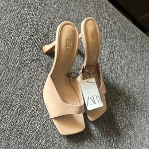 Zara Nude Sandal heel